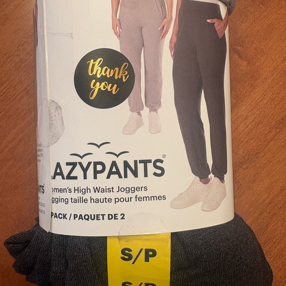 Lazypants Women's High Waist Joggers 2 Pack Small